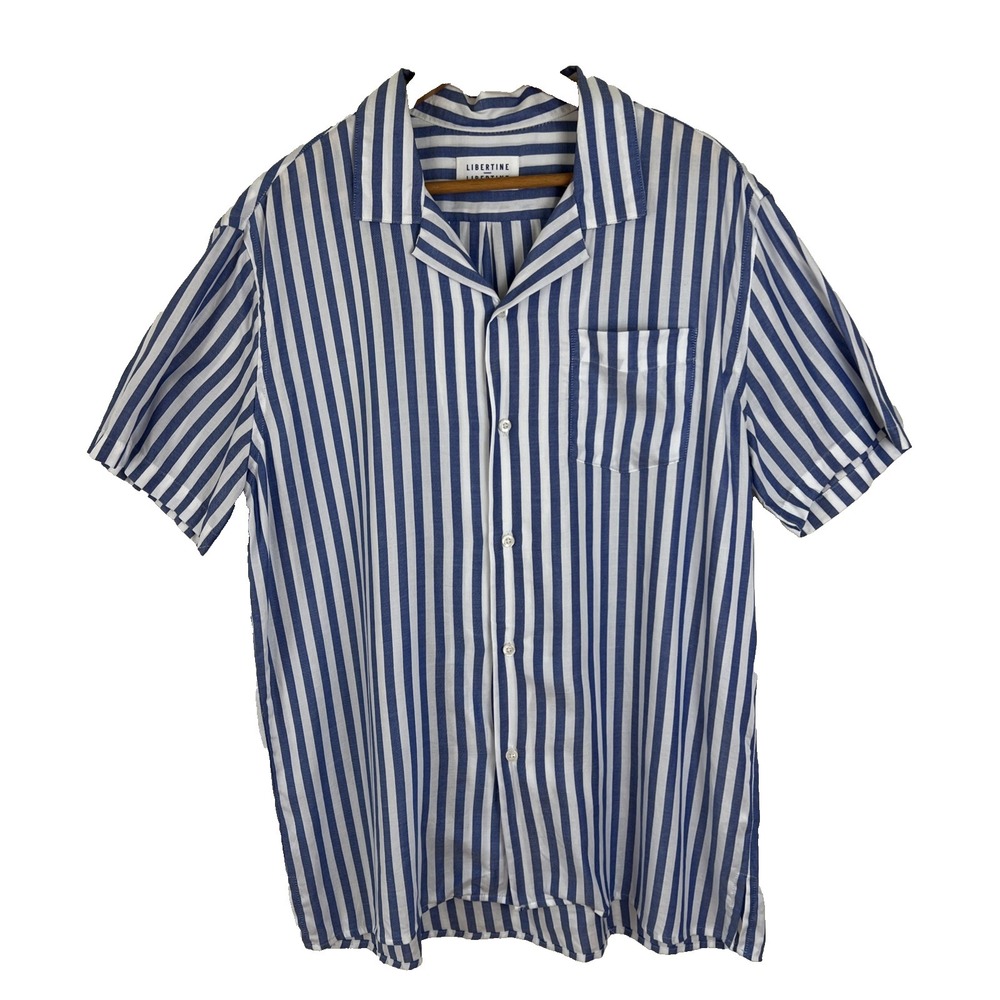 Libertine Libertine Tencel Cave Men's Shirt Sz XL Scandi Resort Coastal $165